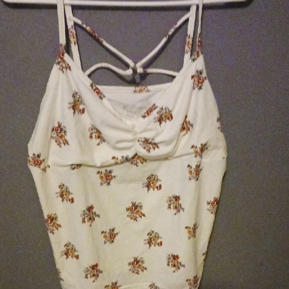 No Boundaries White Floral Camisole
